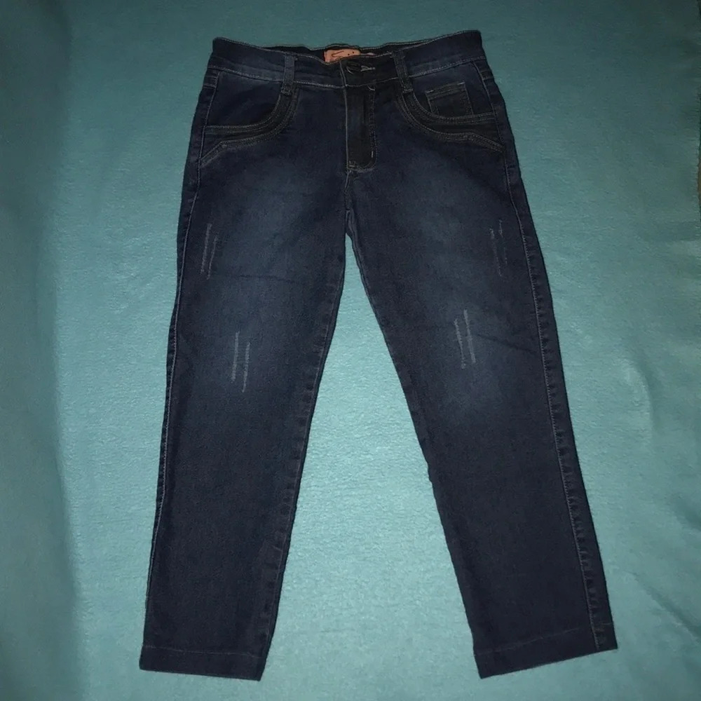 ISMALU distressed jeans blue made in Brazil size 14